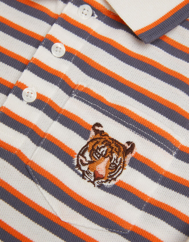 Tiger Stripe Polo Shirt, Multi (MULTI), large