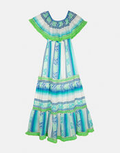 Piti Cuiti Off The Shoulder Chevron Maxi Dress, Multi (MULTI), large