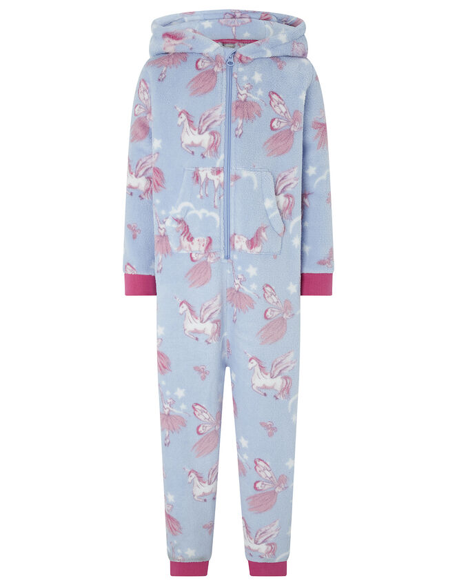 Vivianna Unicorn Sleepsuit , Blue (BLUE), large