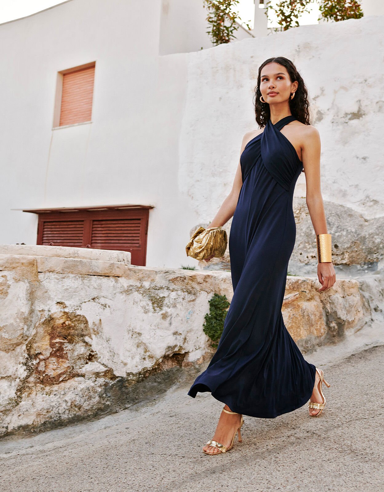 Navy maxi dress store