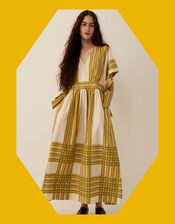 East Alana Stripe Tie Side Maxi Dress, Yellow (YELLOW), large