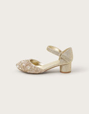 Dazzle Sparkle Two-Part Heels, Gold (GOLD), large