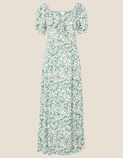 Ditsy Sweetheart Dress with Sustainable Viscose , Ivory (IVORY), large