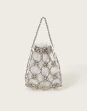 Beau Beaded Drawstring Bag, , large