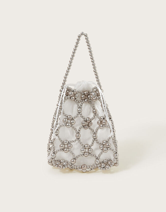 Beau Beaded Drawstring Bag, , large