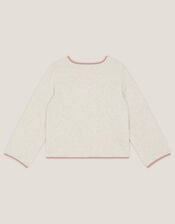 Unicorn Embellished Quilted Jacket, Ivory (IVORY), large
