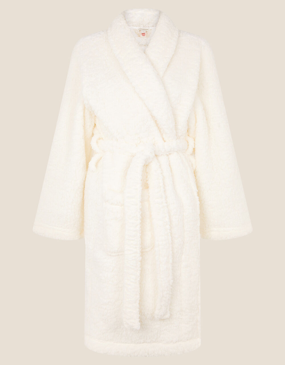 LOUNGE Fluffy Dressing Gown Ivory