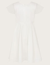 Charlotte Embroidered Dress and Cape, Ivory (IVORY), large