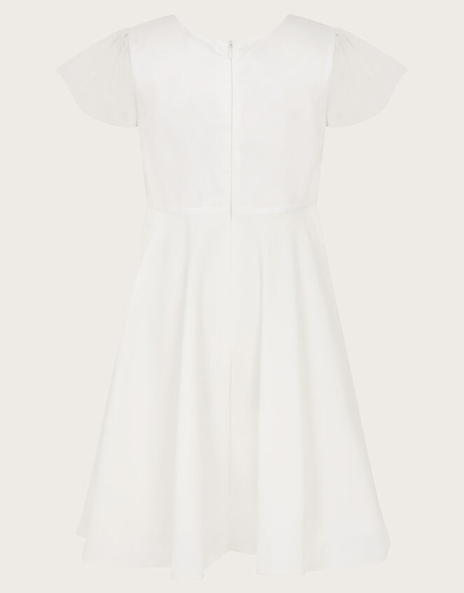 Charlotte Embroidered Dress and Cape, Ivory (IVORY), large