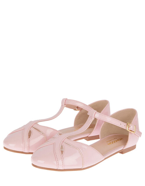 Patent Ballerina Flats Pink Girls' Flat Shoes Monsoon UK.