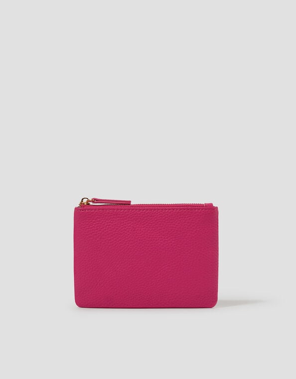 Faux Leather Coin Purse, Pink (PINK), large