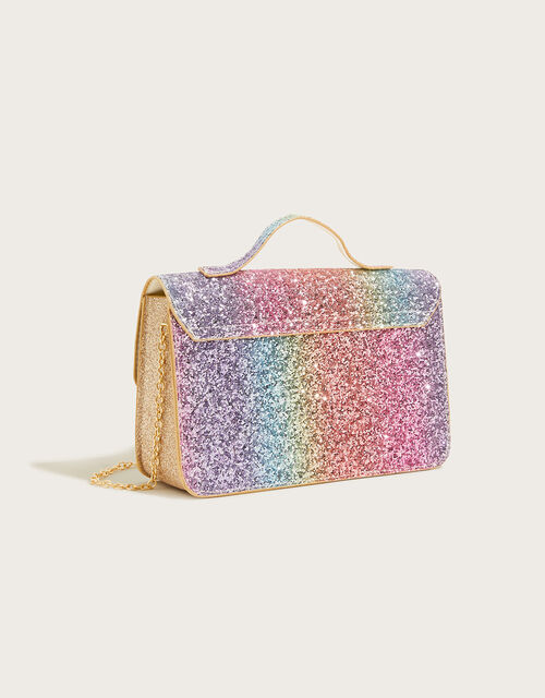 Rainbow Glitter Shaker Satchel Bag, , large