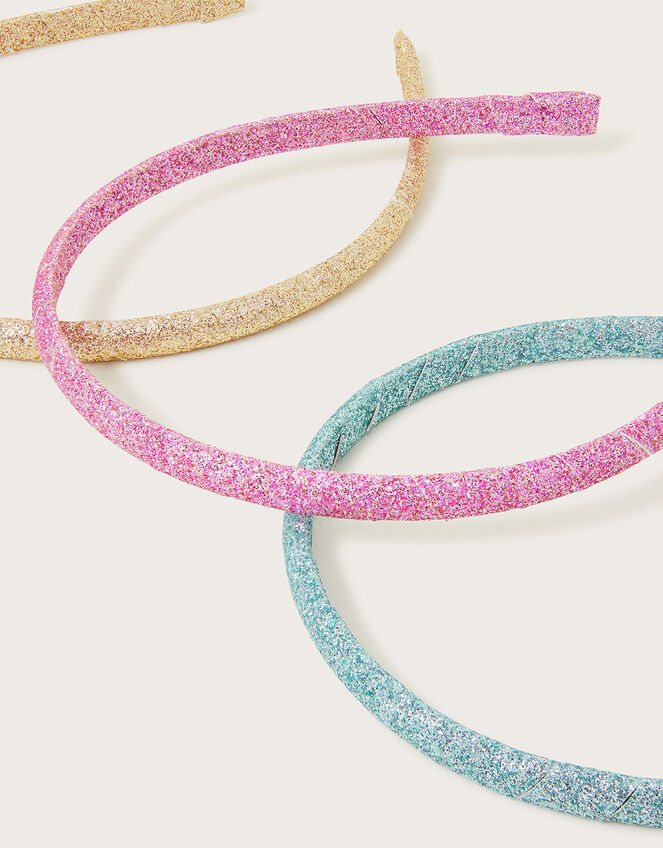 Glitter Rainbow Headbands Set of Three, , large