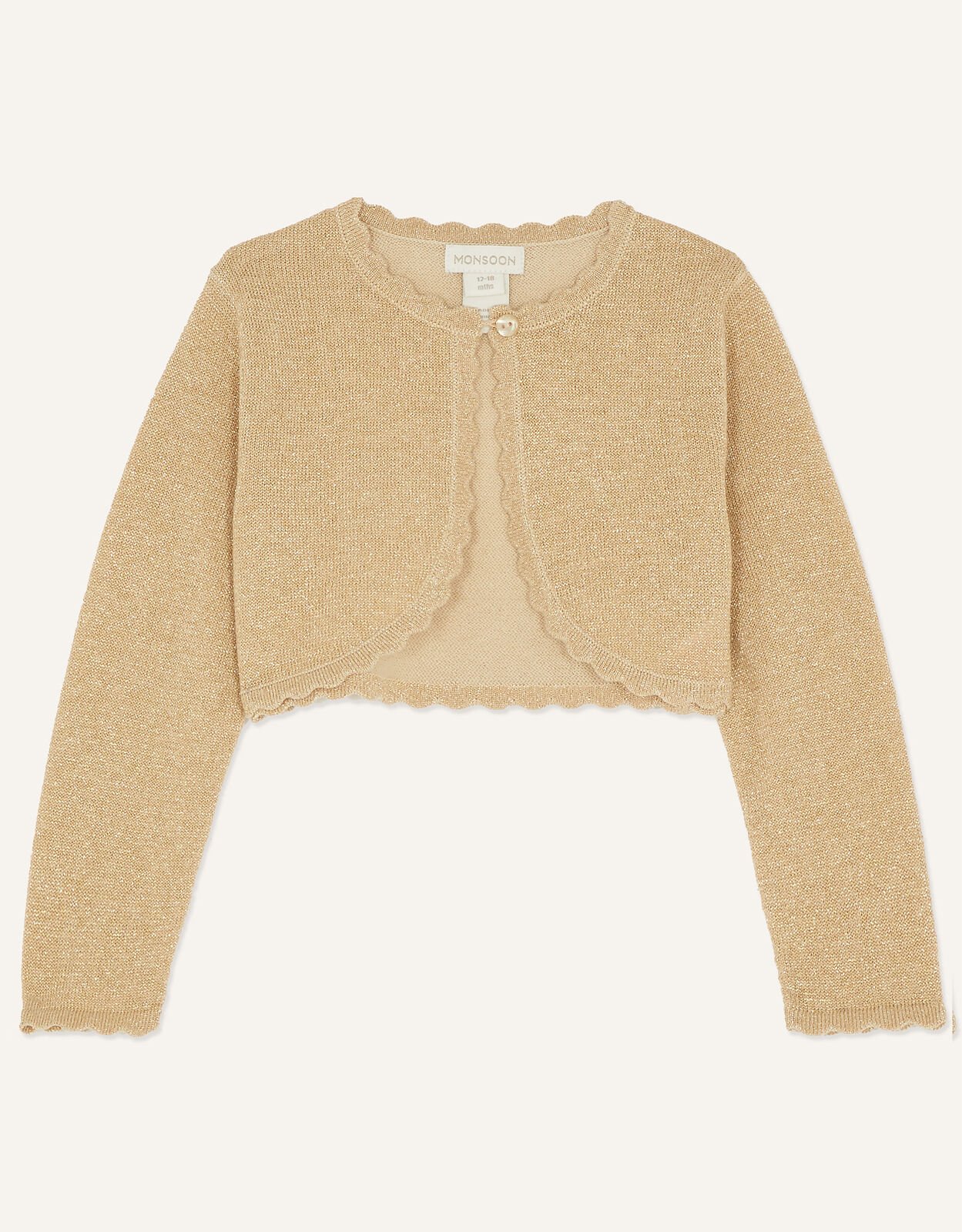 Baby gold cardigans clearance