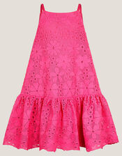 Harper Lace Daisy Bow Dress, Pink (MAGENTA), large