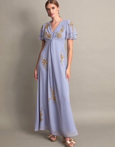 Kendra Embellished Maxi Dress, Blue (BLUE), large