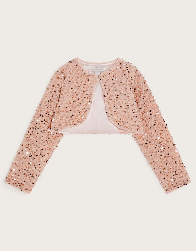 Aura Velvet Sequin Cardigan, Pink (PINK), large