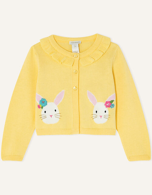 Baby Bunny Pocket Cardigan, Yellow (YELLOW), large