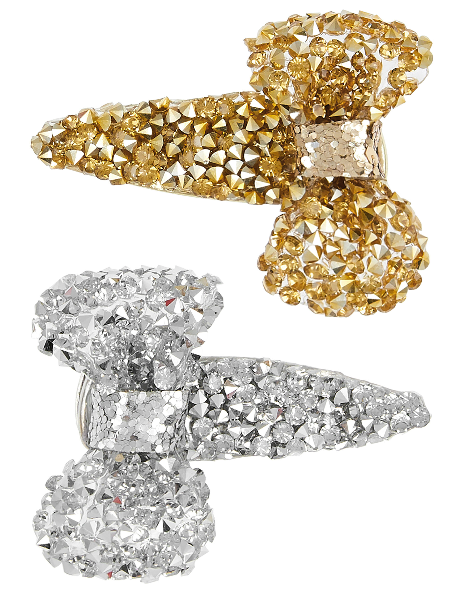 Dazzle Bow Hair Clips, , large