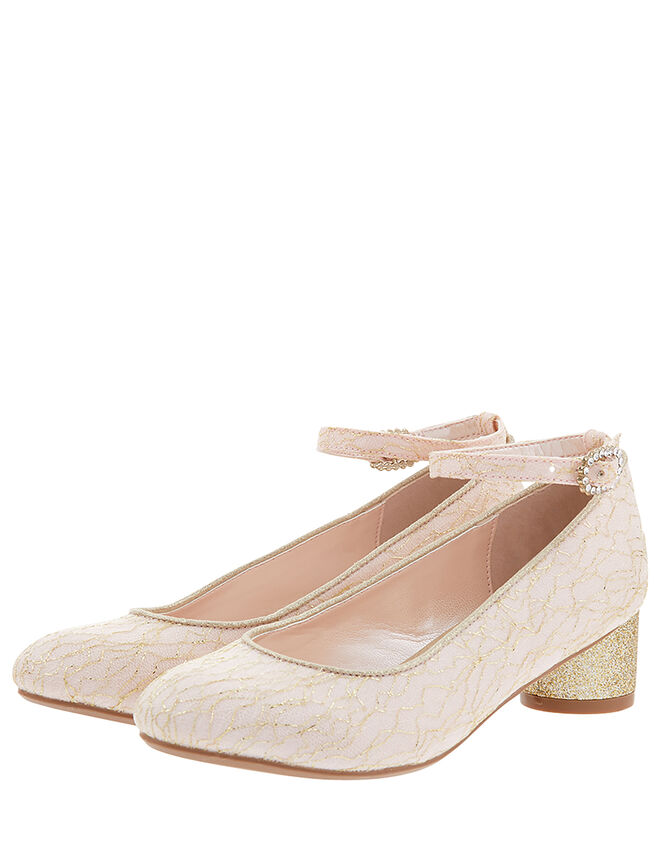 Honey Lace Sparkle Shoes, Pink (PALE PINK), large