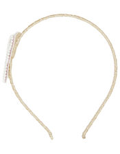 Pearl and Glitter Butterfly Headband, , large
