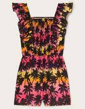 Ombre Palm Print Playsuit, Multi (MULTI), large