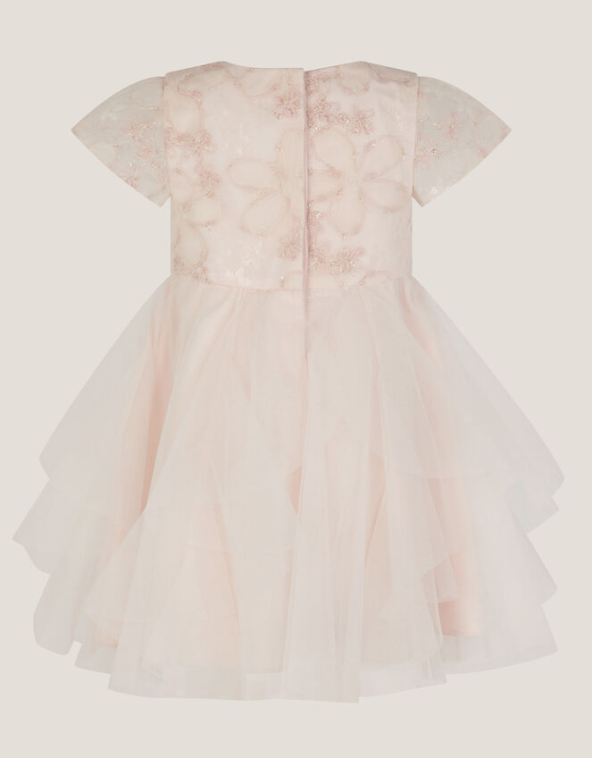 Baby Arabella Flower Ruffle Dress, Pink (PINK), large