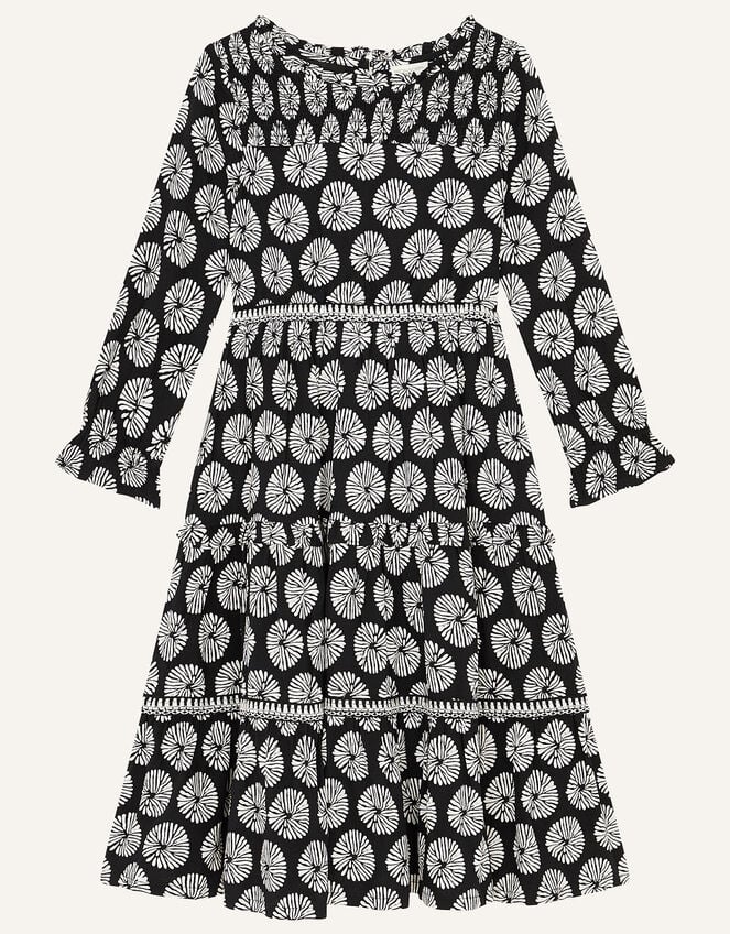 MINI ME Ella Circle Print Dress, Black (BLACK), large