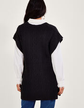 Knit Tabard , Black (BLACK), large