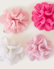 Felt Flower Hair Clips 4 Pack, , large