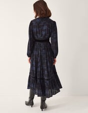 Kelly Floral Print Embellished Midi Dress , Blue (MIDNIGHT), large