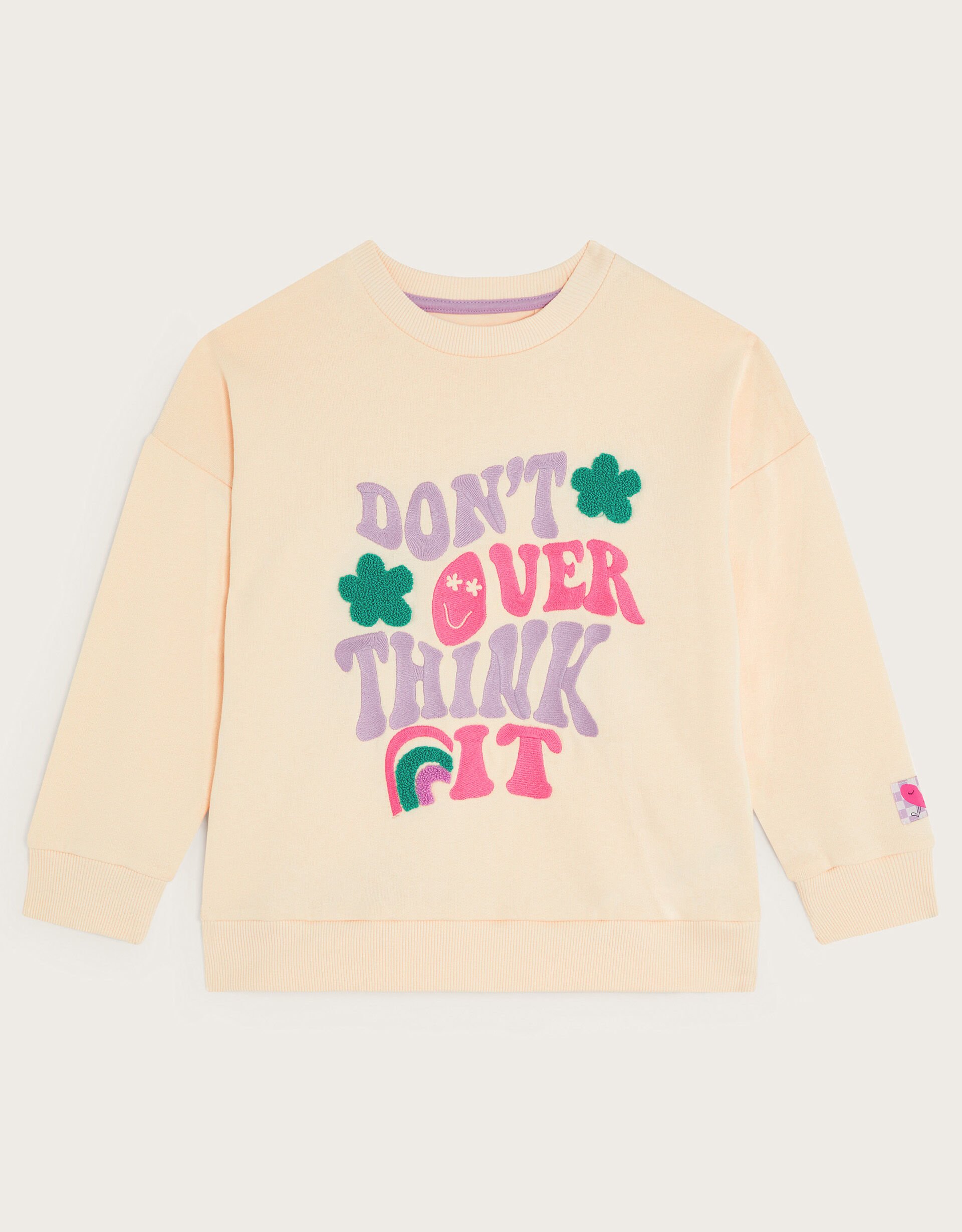 Don t Over Think It Graphic Sweatshirt Ivory