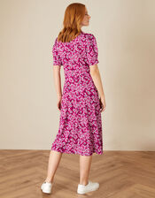 Darella Ditsy Print Jersey Dress, Pink (PINK), large