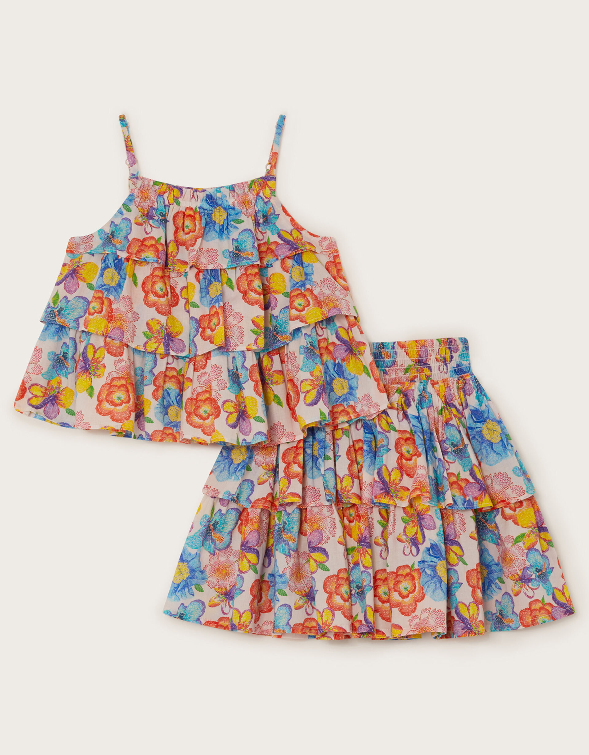Swoon Baby Girls UPF 50 Vintage Pink Floral Ruffle Swimsuit - Bow on Back