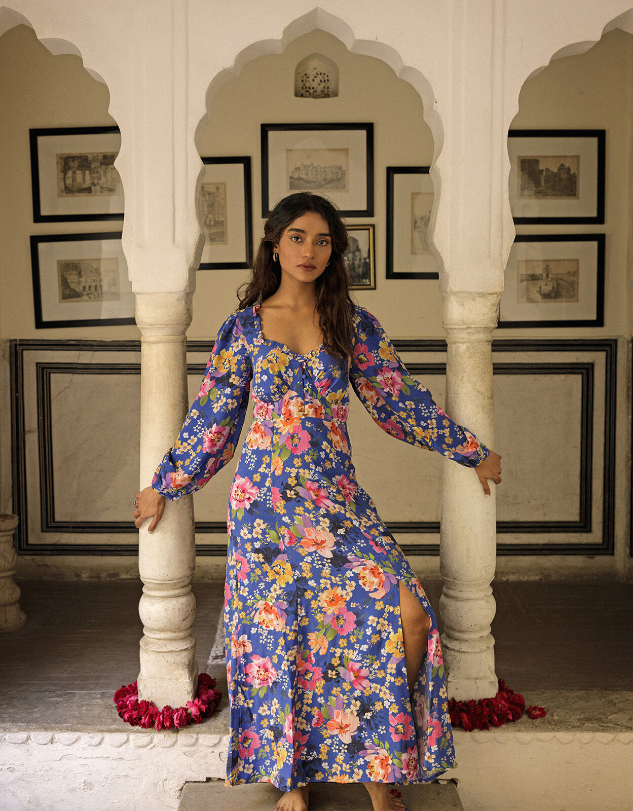 Monsoon blue floral dress 2025