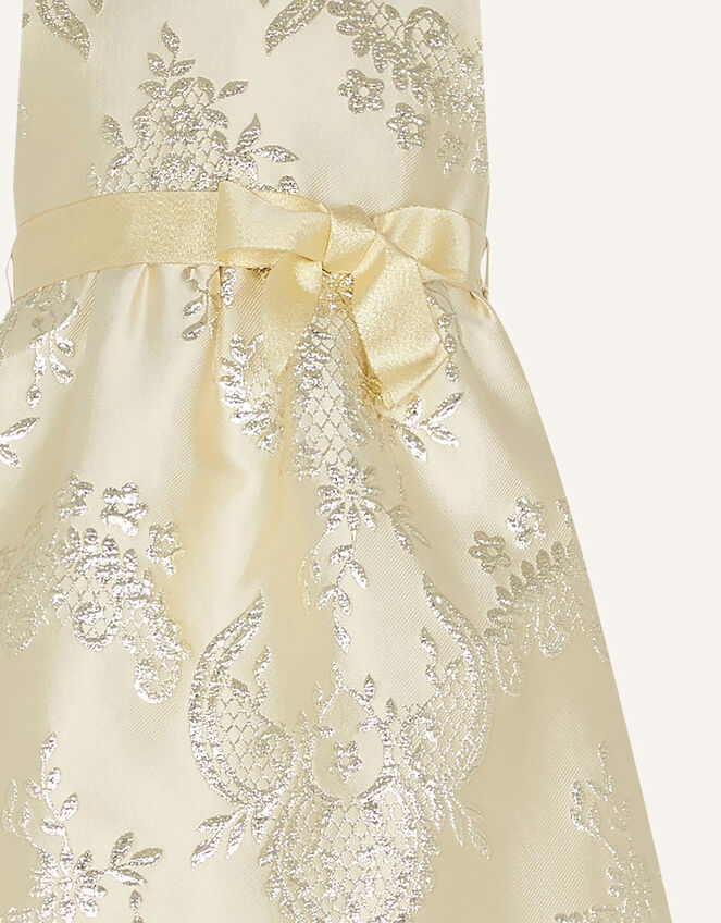 Amira Jacquard Dress, Gold (GOLD), large