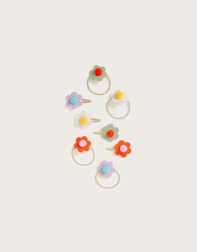 Crochet Flower Hair Accessory 8 Pack, , large