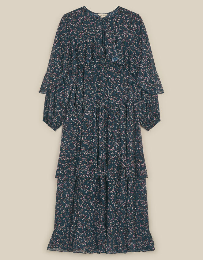 East Ellis Floral Print Cape Maxi Dress, Blue (BLUE), large