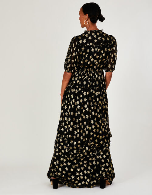 Serenity Star Maxi Dress, Black (BLACK), large