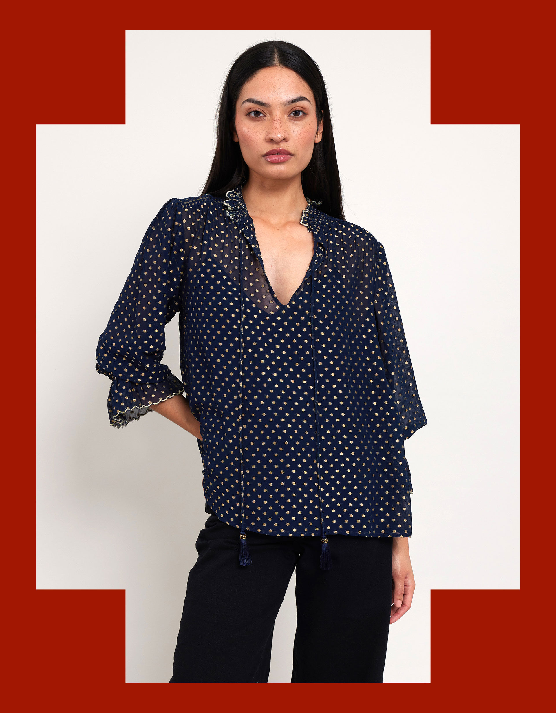 polka dot blouses for sale