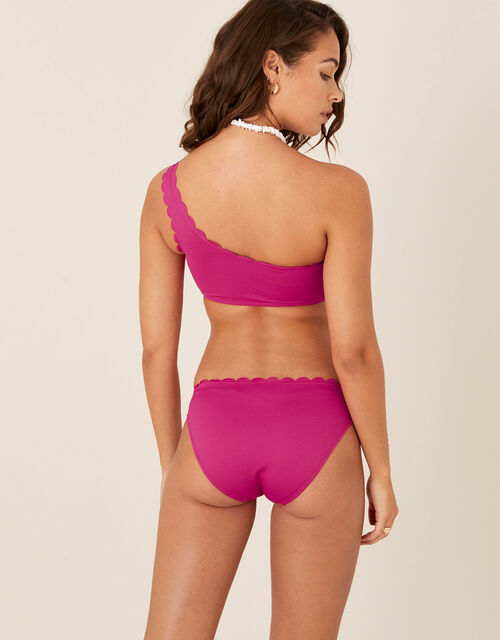 Marosi Scallop One-Shoulder Bikini Top, Pink (PINK), large