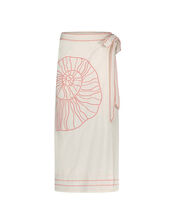 Fabienne Chapot Sine Shell Embroidered Wrap Skirt, Ivory (IVORY), large