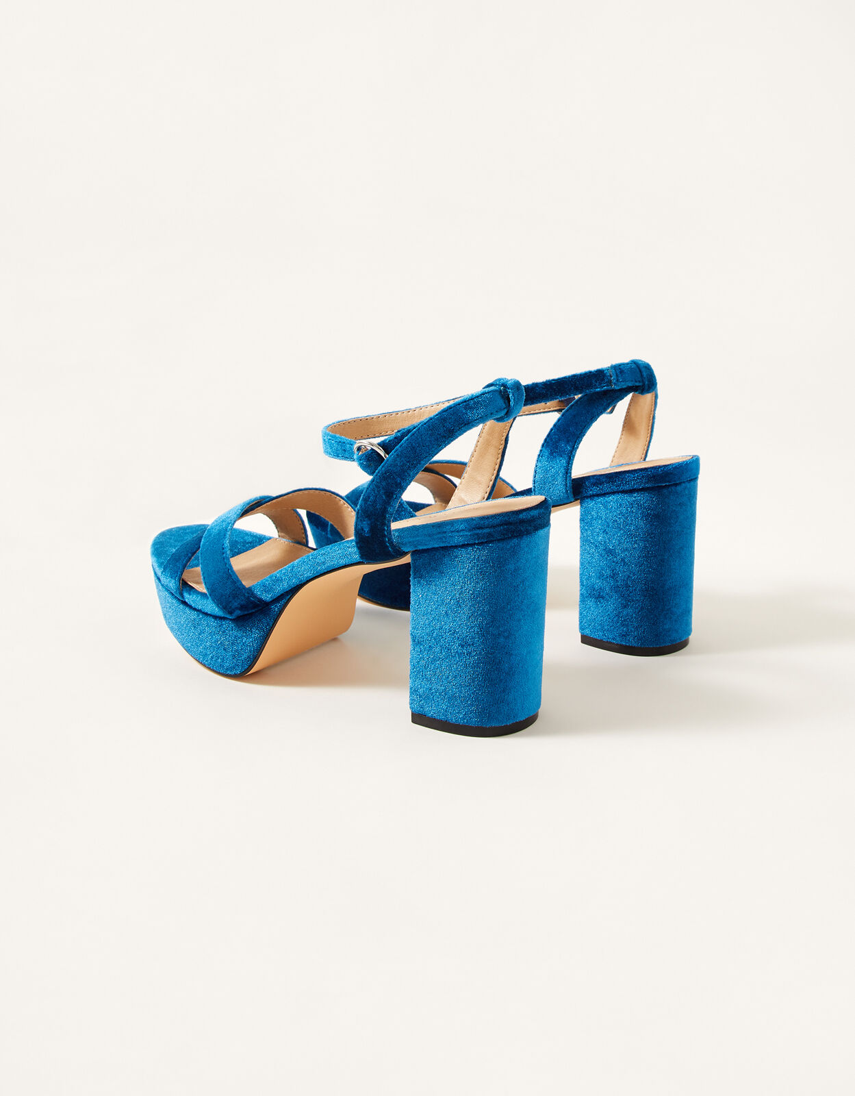 Blue velvet clearance platform shoes