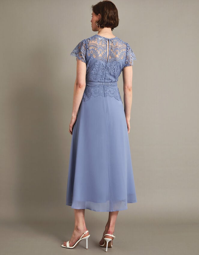 Monica Lace Midi Bridesmaid Dress, Blue (BLUE), large