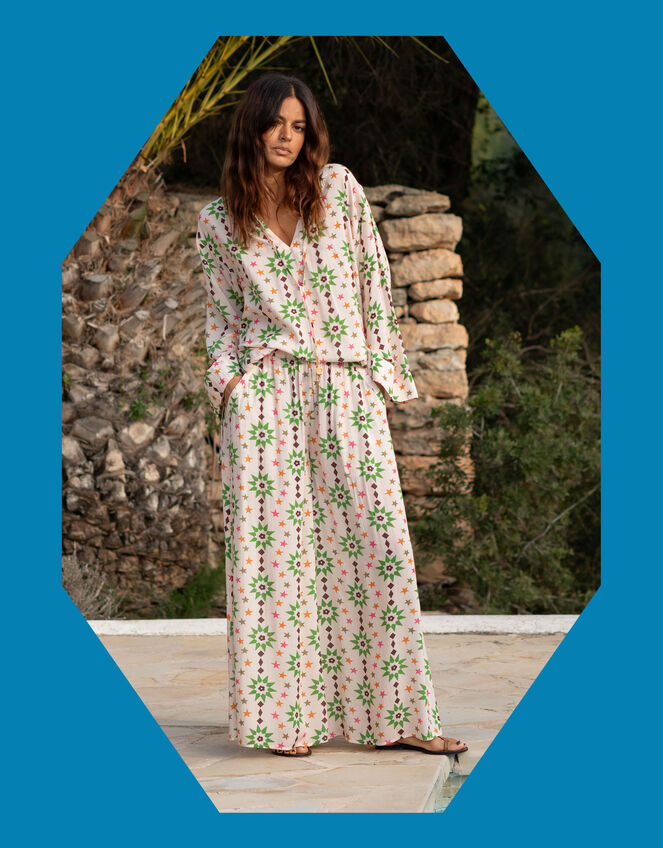 La Galeria Elefante Star Print Blouse Orange