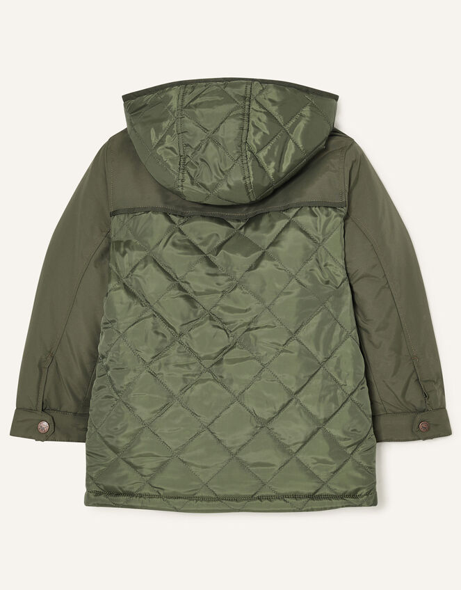 Hooded Parka Coat, Green (KHAKI), large