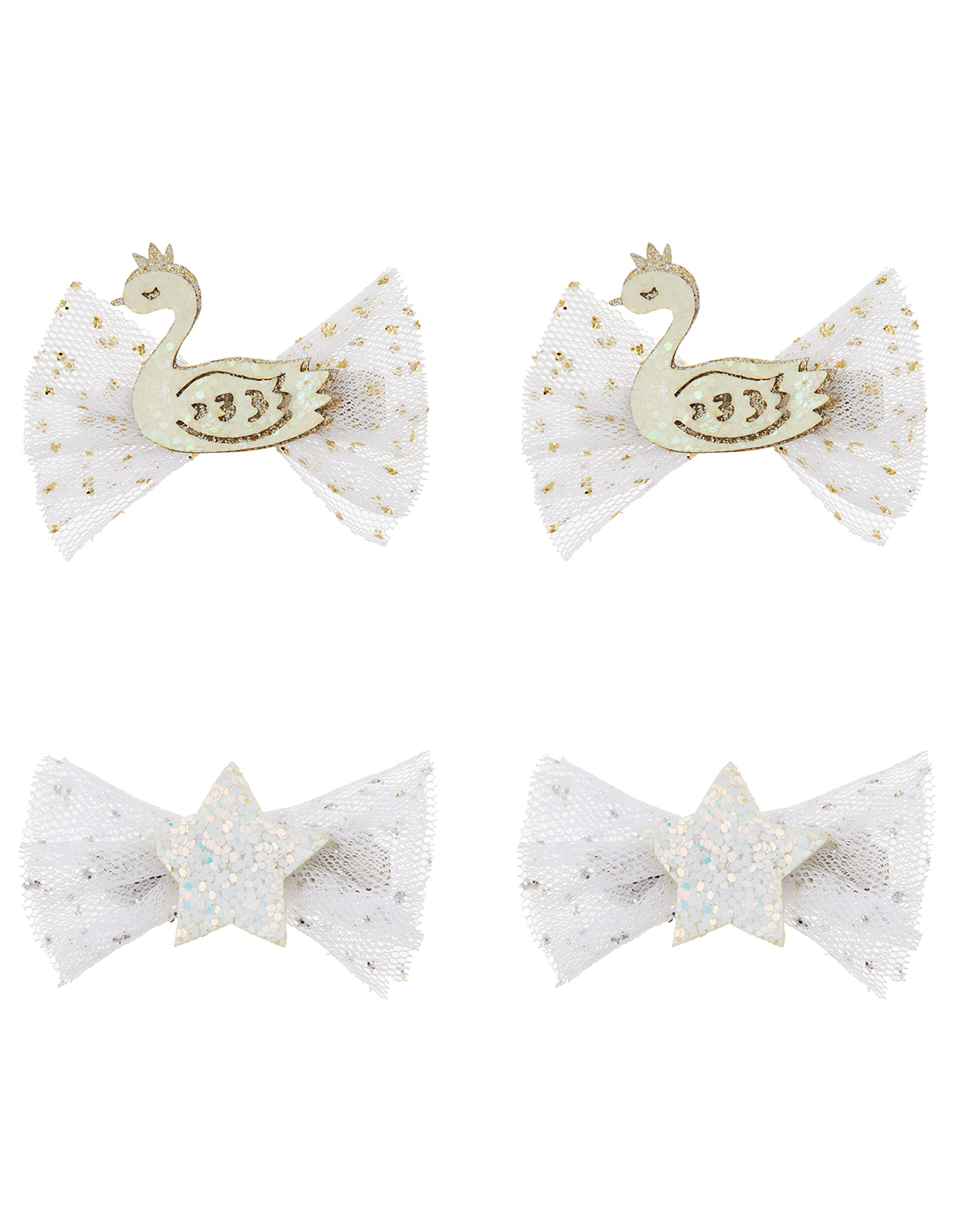 4 Star and Swan Clips, , large