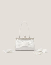 Bridesmaid Rosette Bag & Accessories Set, Ivory (IVORY), large