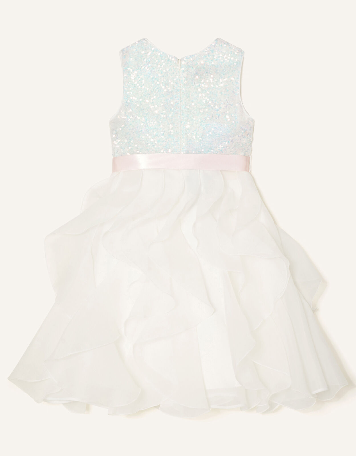 cancan sequin ruffle dress pink