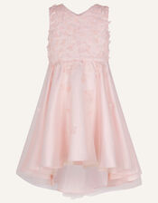 Bella 3D Butterfly High Low Dress, Pink (PINK), large